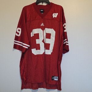 Adidas Scarlet Sports Jersey with White Accents